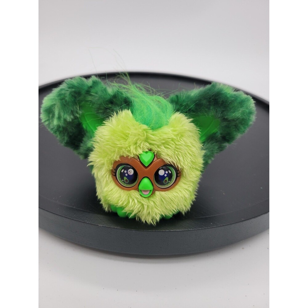 Furby Furblets Dah-Tee Mini Friend, Makes Sounds, Music, Speaks Green Works 3"